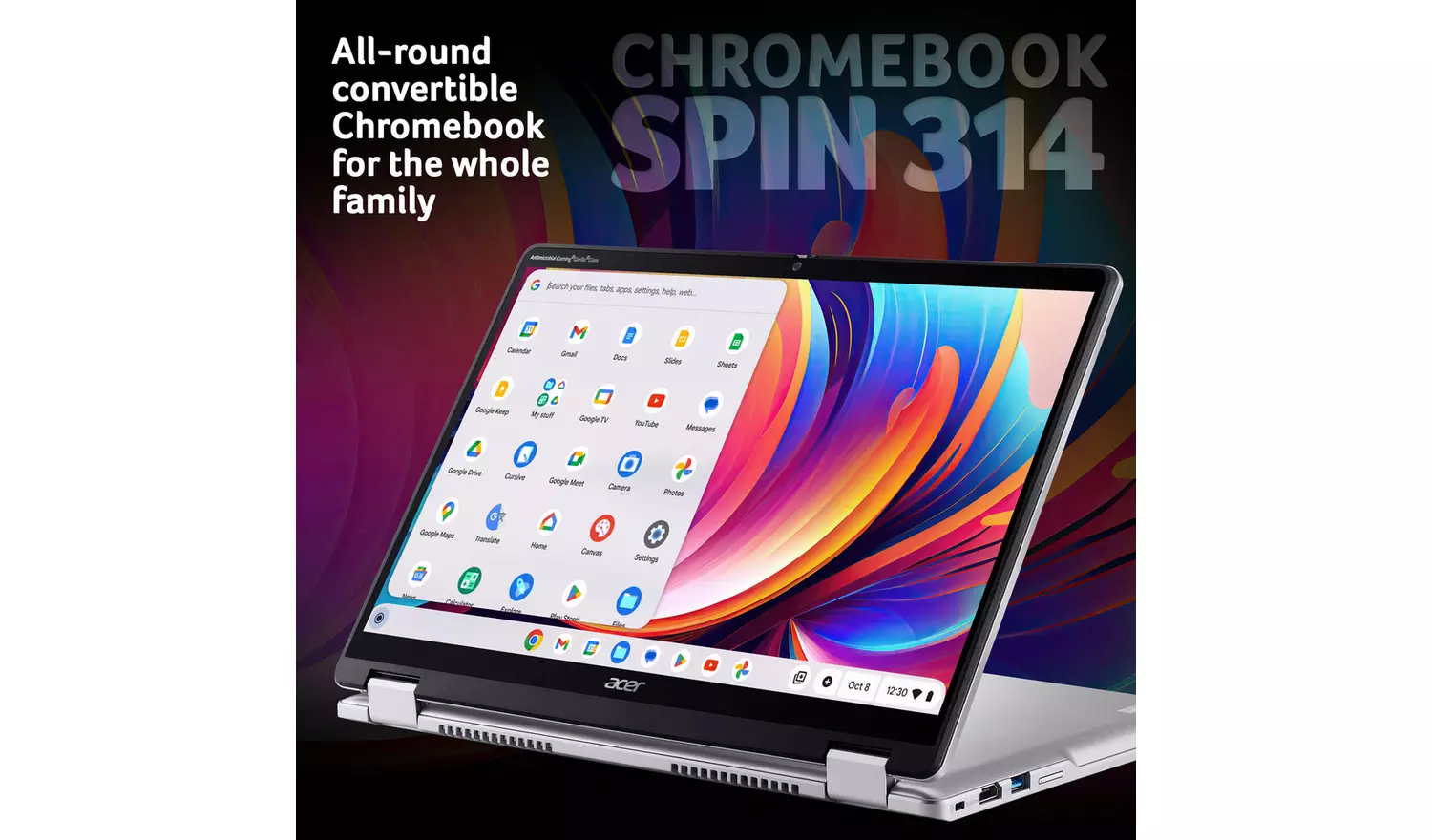 Acer Spin 314 14in Intel N100 4GB 128GB Touch Chromebook - Image 4