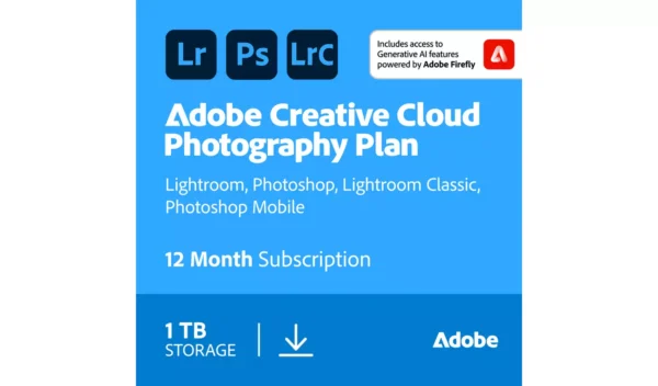 Adobe Creative Cloud Photography Plan 1Y 1D