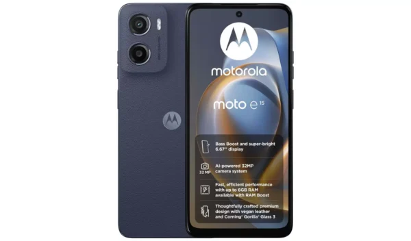 SIM Free Motorola e15 64GB Mobile - Denim Blue